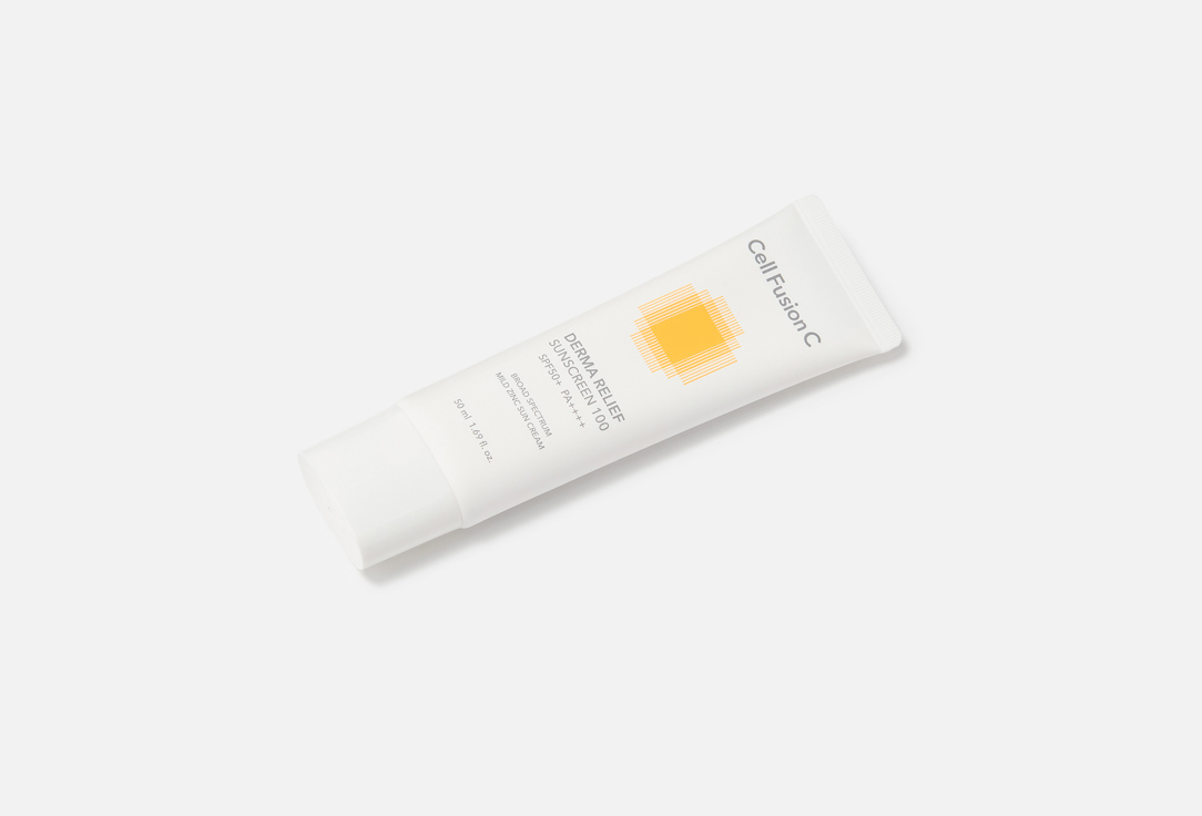 Cell Fusion C Успокаивающий солнцезащитный крем для кожи лица SPF 50+ Derma Relief Sunscreen 100