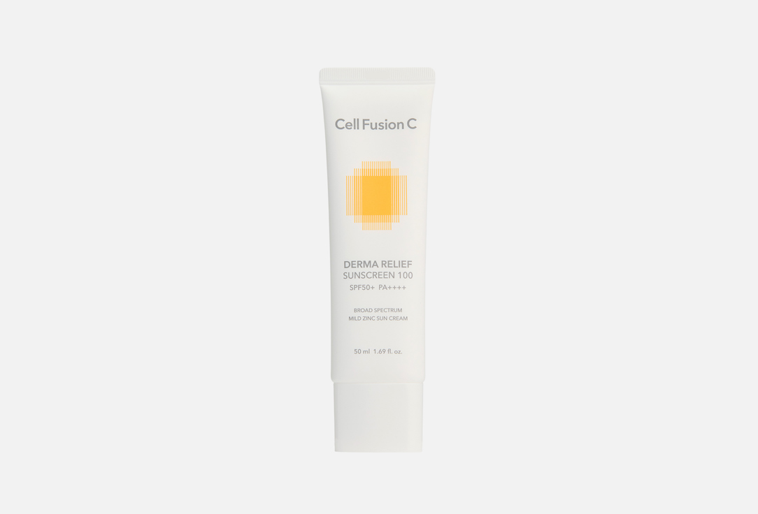 Cell Fusion C Успокаивающий солнцезащитный крем для кожи лица SPF 50+ Derma Relief Sunscreen 100