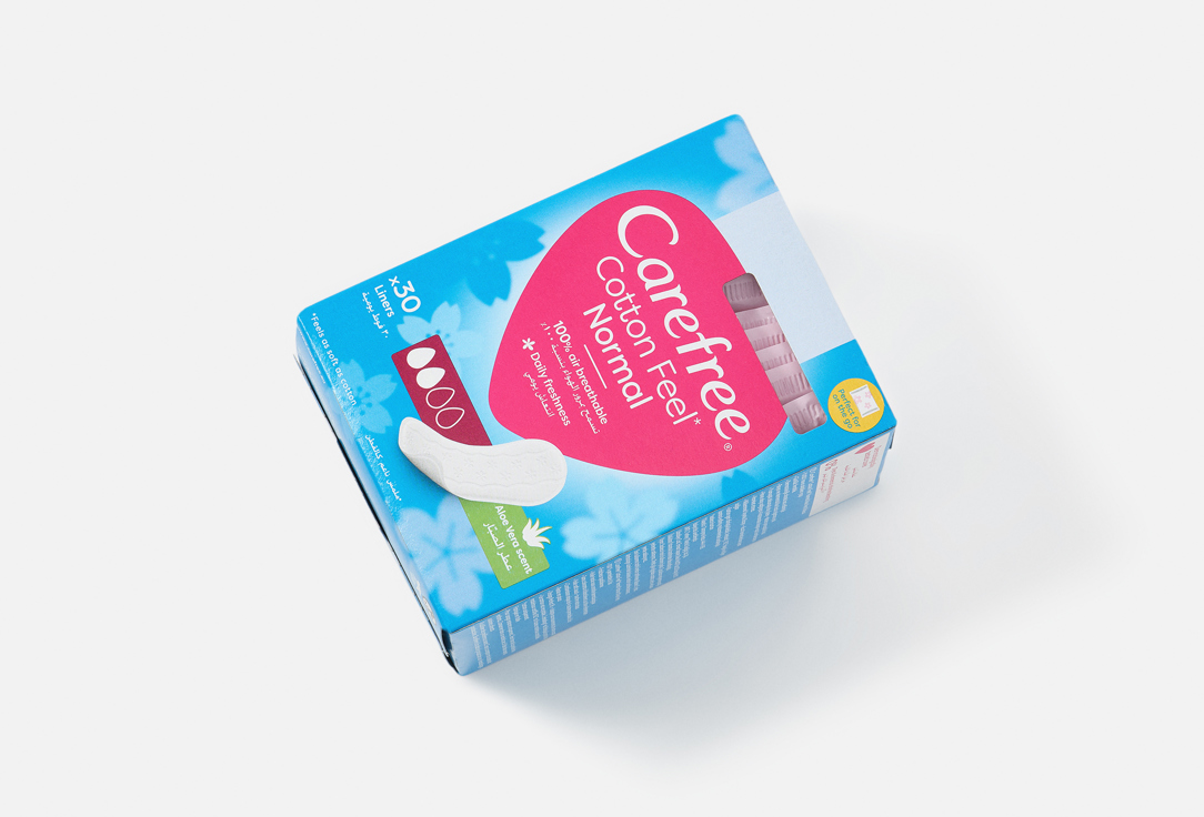 Carefree Panty Liners Cotton Aloe 30 pcs Carefree Panty Liners Cotton Aloe