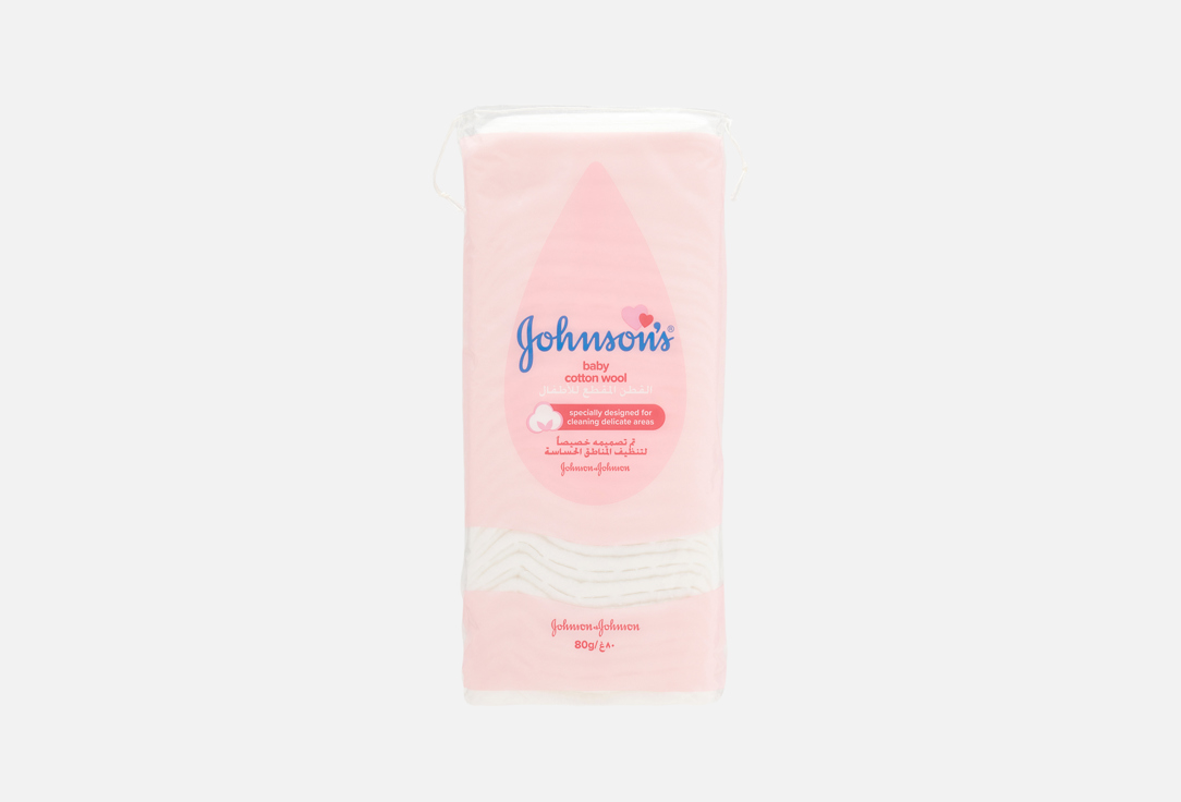 Johnson & Johnson Cotton Pads Pure Pre-Cut Cotton Wool 80 g Johnson & Johnson Cotton Pads Pure Pre-Cut Cotton Wool