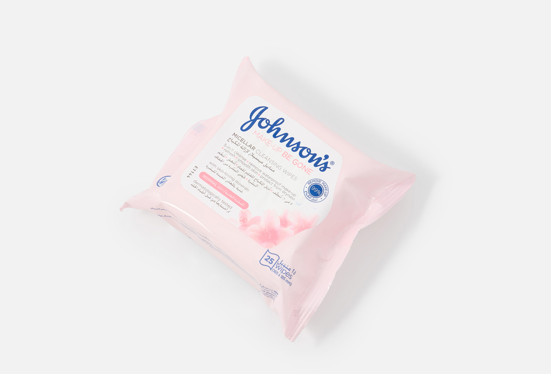 Johnson & Johnson Cleansing Face Wipes Micellar Wipes 25 pcs Johnson & Johnson Cleansing Face Wipes Micellar Wipes
