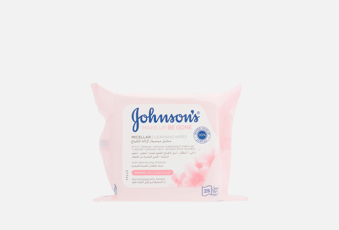 Johnson & Johnson Cleansing Face Wipes Micellar Wipes 25 pcs Johnson & Johnson Cleansing Face Wipes Micellar Wipes