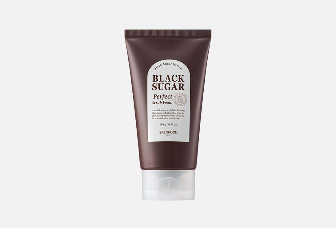 SKINFOOD Exfoliating cleansing foam scrub for face Black Sugar Perfect Scrub Foam