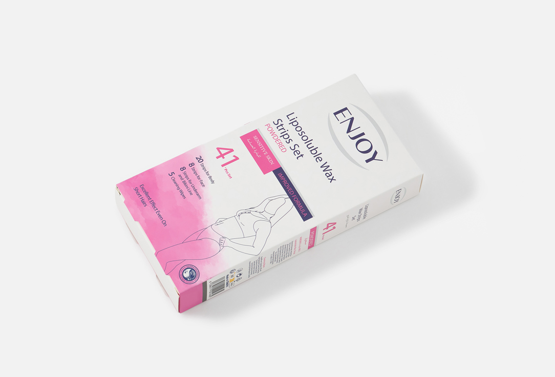 Enjoy Body Wax Strips For Sensitive Skin Liposoluble Powdered Wax Strips 41 pcs Enjoy Body Wax Strips For Sensitive Skin Liposoluble Powdered Wax Strips