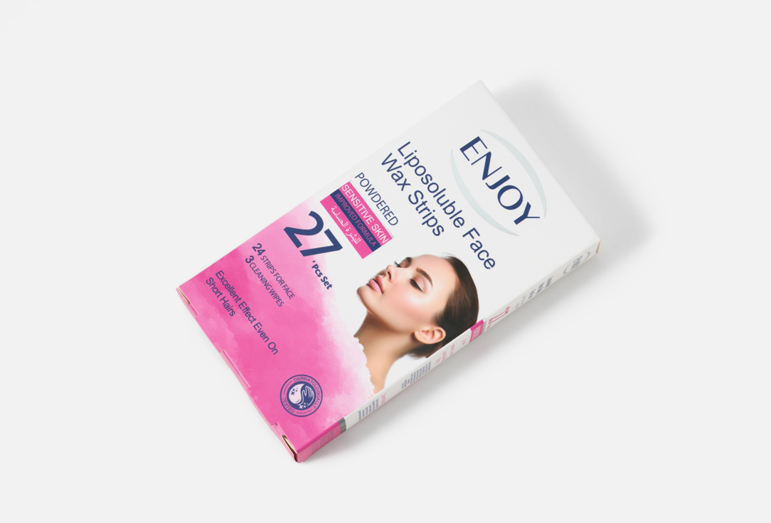 Enjoy Face Wax Strips For Sensitive Skin Liposoluble Powdered Strips 27 pcs Enjoy Face Wax Strips For Sensitive Skin Liposoluble Powdered Strips