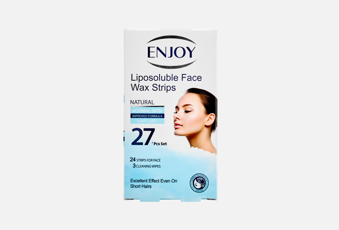 Enjoy Face Wax Strips For Normal Skin Liposoluble Natural Strips