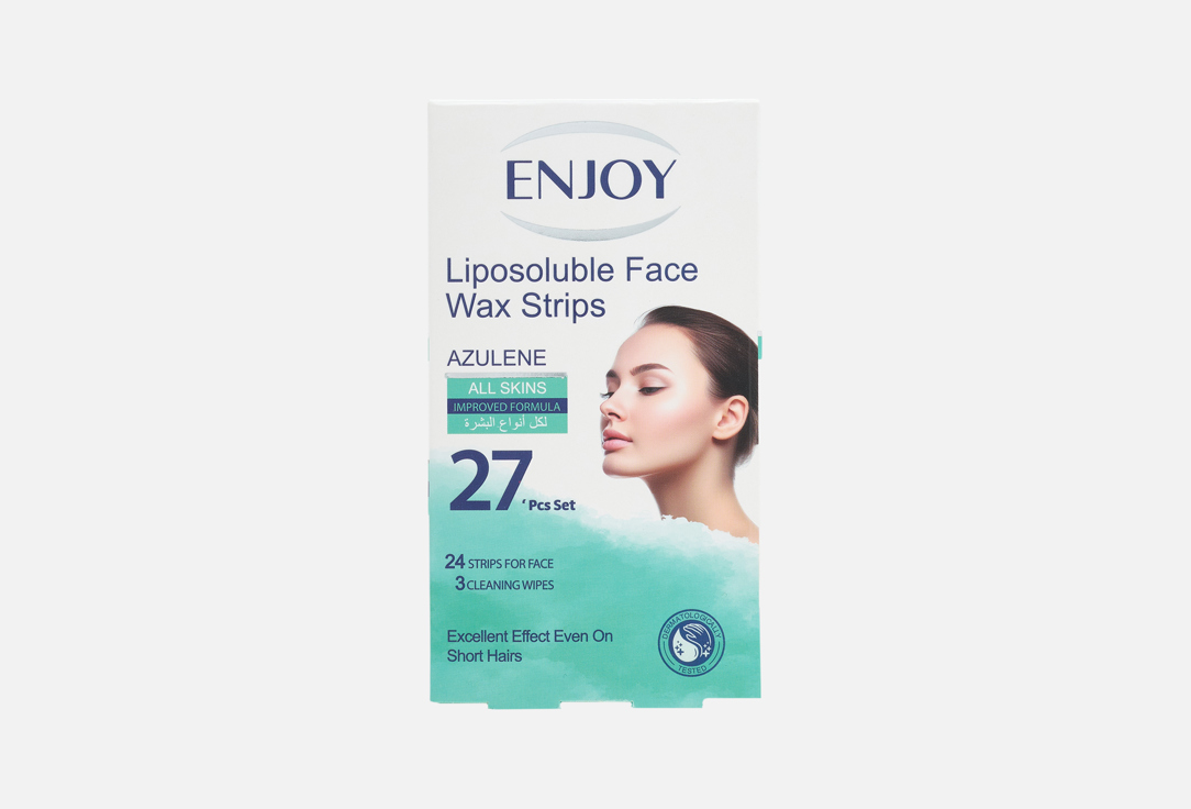 Enjoy Face Wax Strips Liposoluble Azulene Strips 27 pcs Enjoy Face Wax Strips Liposoluble Azulene Strips