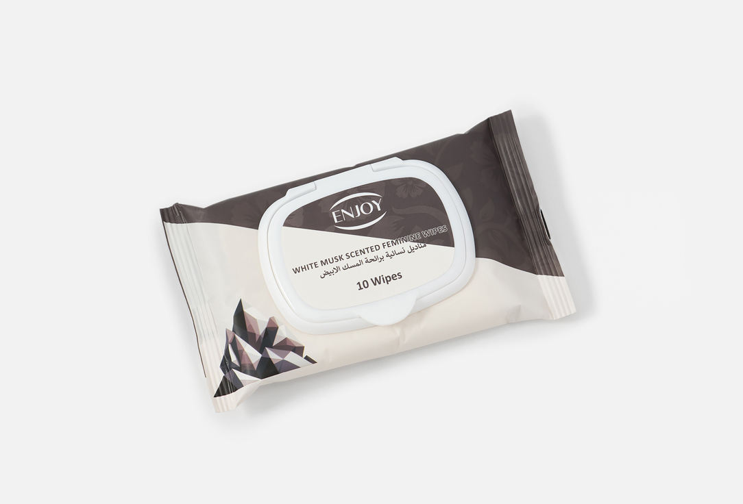Enjoy Feminine cleansing wipes Musk of Purity White Women's Wipes 10 pcs Enjoy Feminine cleansing wipes Musk of Purity White Women's Wipes