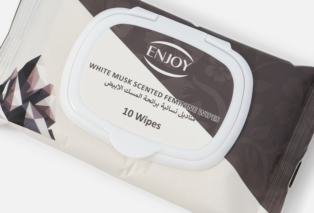 Enjoy Feminine cleansing wipes Musk of Purity White Women's Wipes 10 pcs Enjoy Feminine cleansing wipes Musk of Purity White Women's Wipes