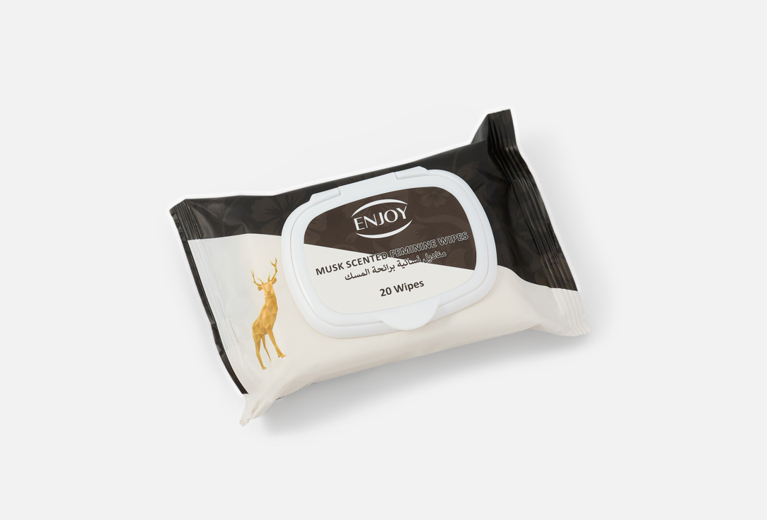 Enjoy Feminine cleansing wipes Musk of Purity Black Women's Wipes 20 pcs Enjoy Feminine cleansing wipes Musk of Purity Black Women's Wipes