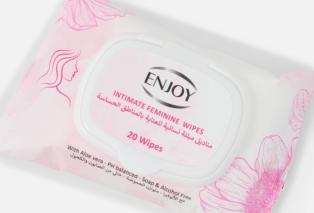 Enjoy Feminine cleansing wipes Intimate Feminine Wipes 20 pcs Enjoy Feminine cleansing wipes Intimate Feminine Wipes
