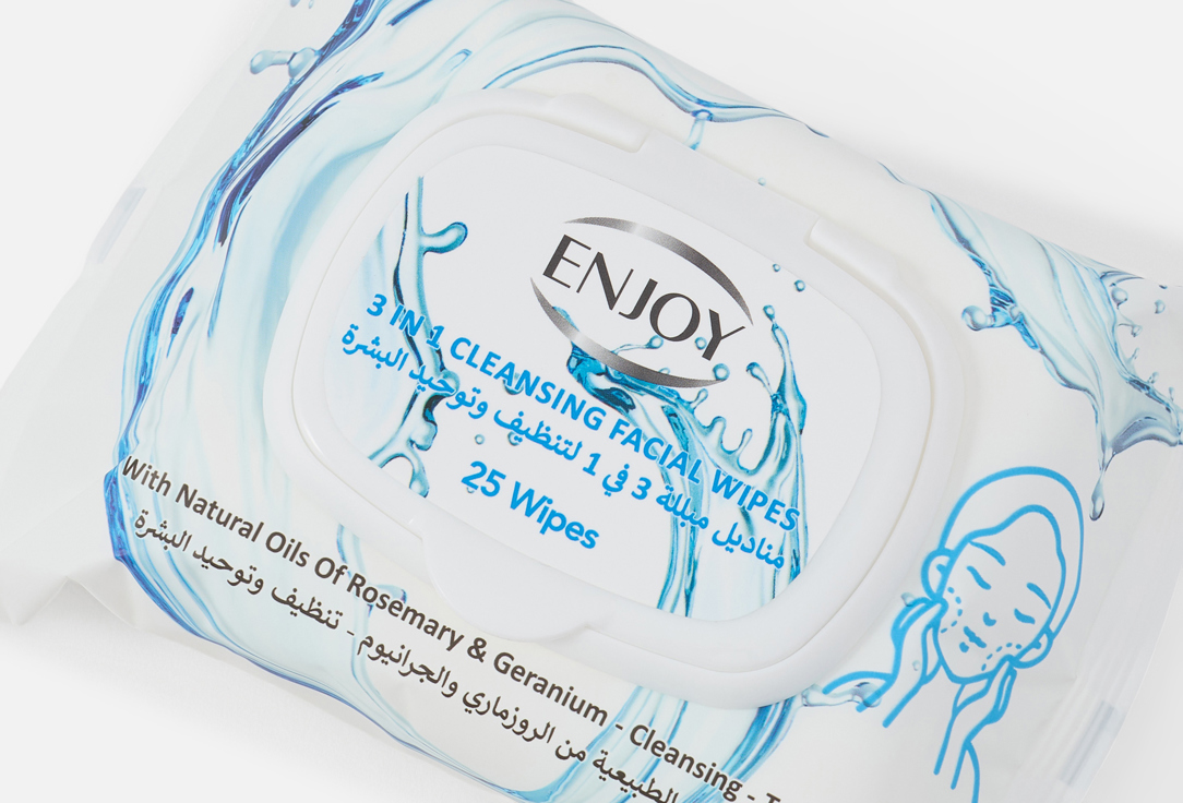 Enjoy Cleansing Facial Wipes 3-in-1 Cleansing Wipes