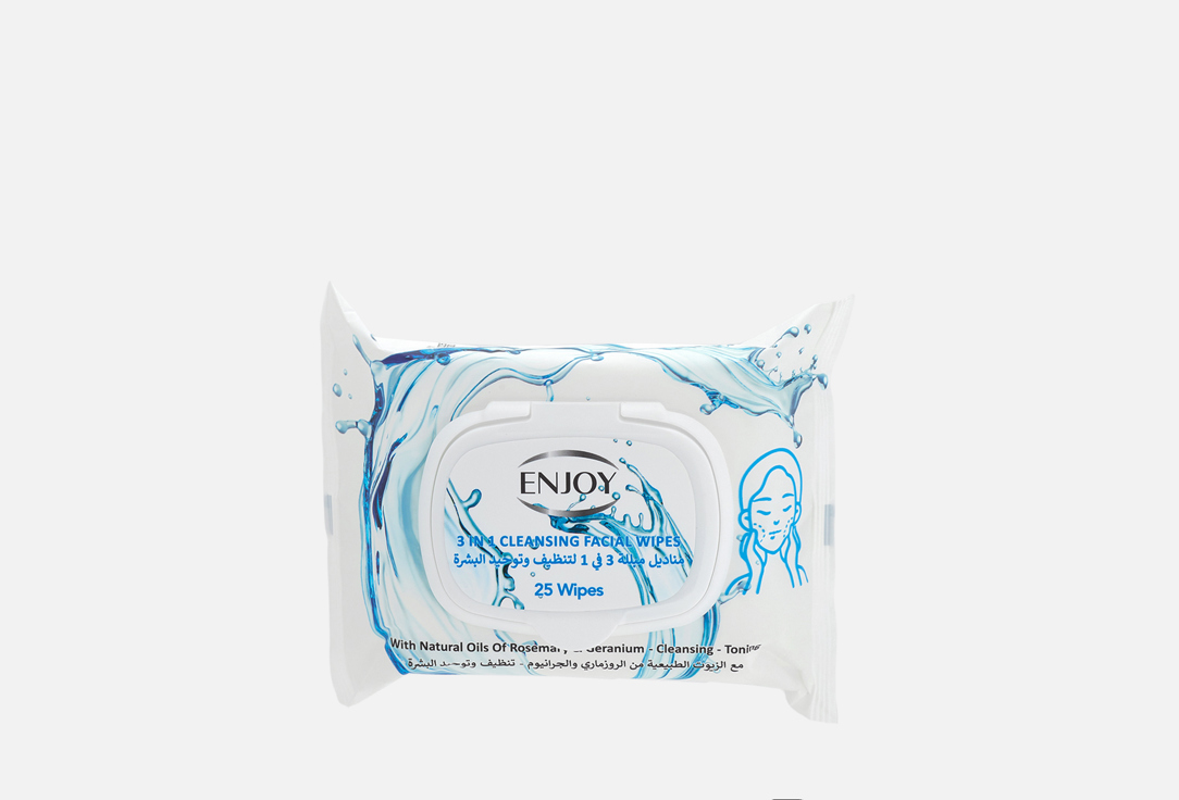 Enjoy Cleansing Facial Wipes 3-in-1 Cleansing Wipes