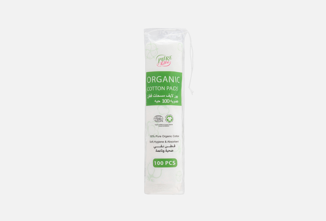 Pure life Cotton Pads Organic Cotton Pads 100 pcs Pure life Cotton Pads Organic Cotton Pads