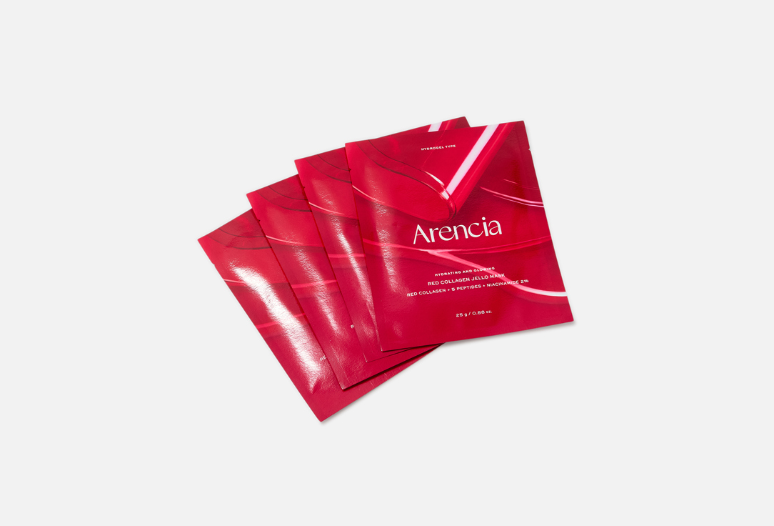 Arencia Hydrating hydrogel mask set Red Collagen Jello Mask