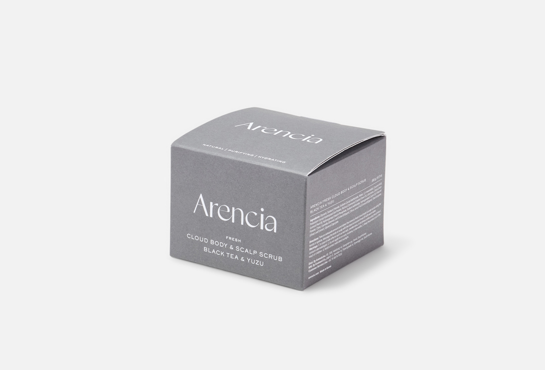 Arencia Exfoliating Body & Scalp Scrub Cloud Body & Scalp Scrub Black Tea & Yuzu 260 g Arencia Exfoliating Body & Scalp Scrub Cloud Body & Scalp Scrub Black Tea & Yuzu