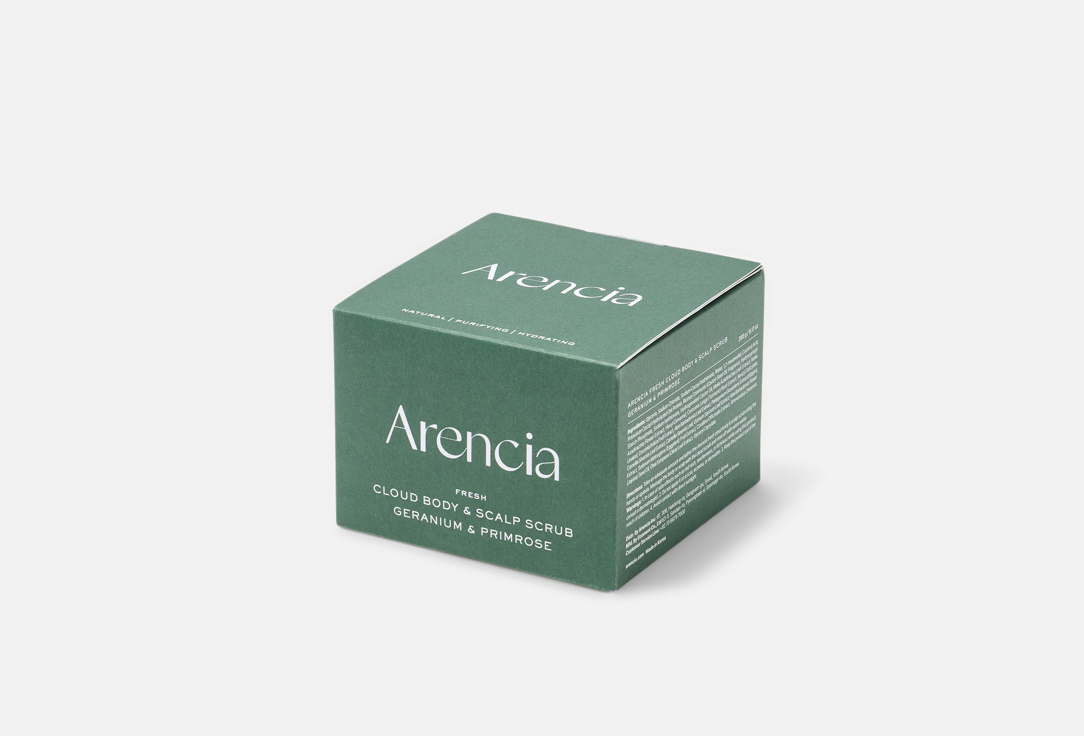 Arencia Exfoliating Body & Scalp Scrub Cloud Body & Scalp Scrub Geranium & Primrose 260 g Arencia Exfoliating Body & Scalp Scrub Cloud Body & Scalp Scrub Geranium & Primrose