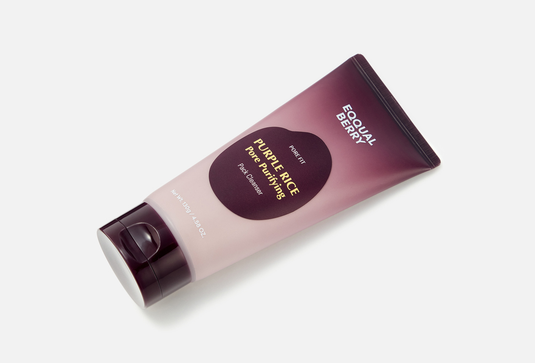 EQQUALBERRY Purifying clay mask and foam cleanser Purple Rice Pore Purifying