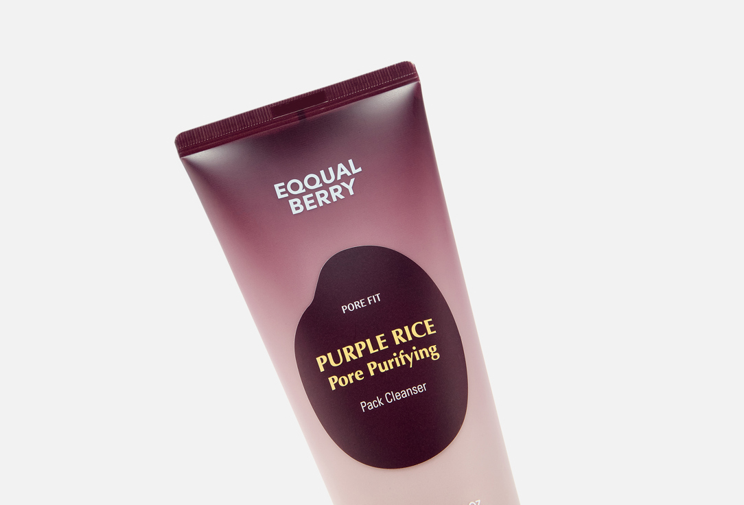 EQQUALBERRY Purifying clay mask and foam cleanser Purple Rice Pore Purifying