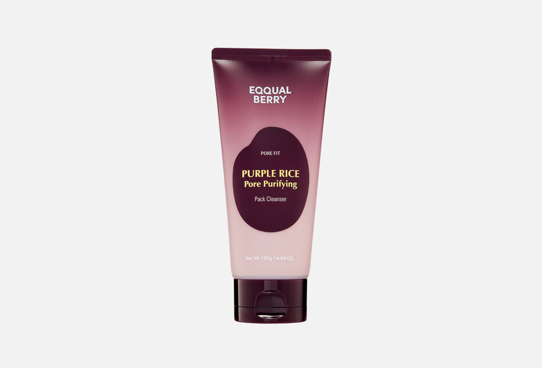 EQQUALBERRY Purifying clay mask and foam cleanser Purple Rice Pore Purifying