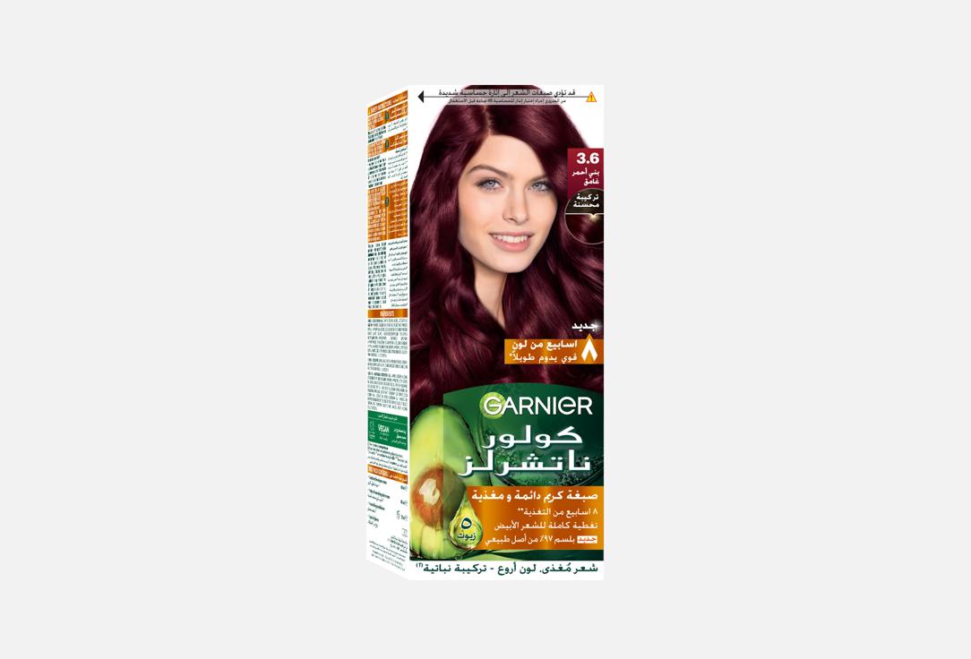 Garnier Hair Color COLOR NATURALS 3.6, Deep Red Brown 1 pcs Garnier Hair Color COLOR NATURALS
