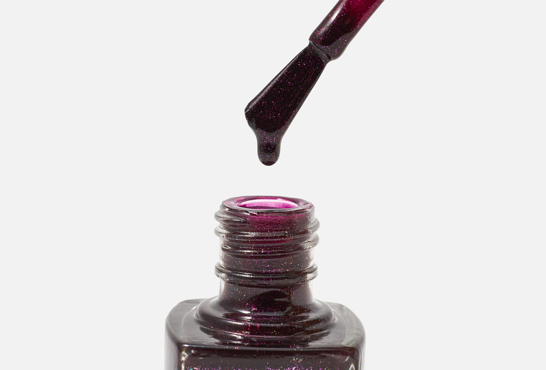Pastel Cosmetics Glossy Nail Lacquer Nail Polish 401, Glittery deep purple 13 ml Pastel Cosmetics Glossy Nail Lacquer Nail Polish