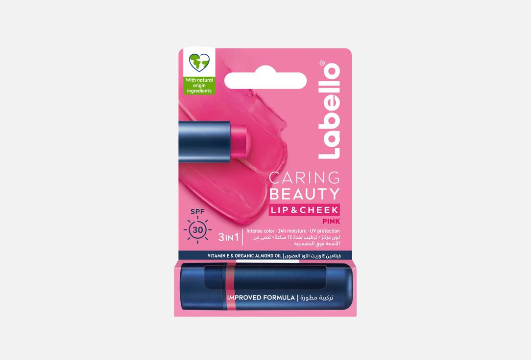 Labello Tinted moisturizing lip and cheek balm SPF 30 Caring beauty lip & cheek Pink 4.8 g Labello Tinted moisturizing lip and cheek balm SPF 30 Caring beauty lip & cheek
