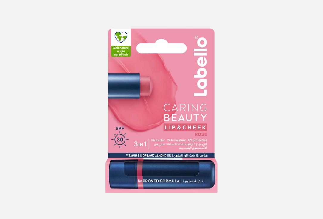 Labello Tinted moisturizing lip and cheek balm SPF 30 Caring beauty lip & cheek Rose 4.8 g Labello Tinted moisturizing lip and cheek balm SPF 30 Caring beauty lip & cheek