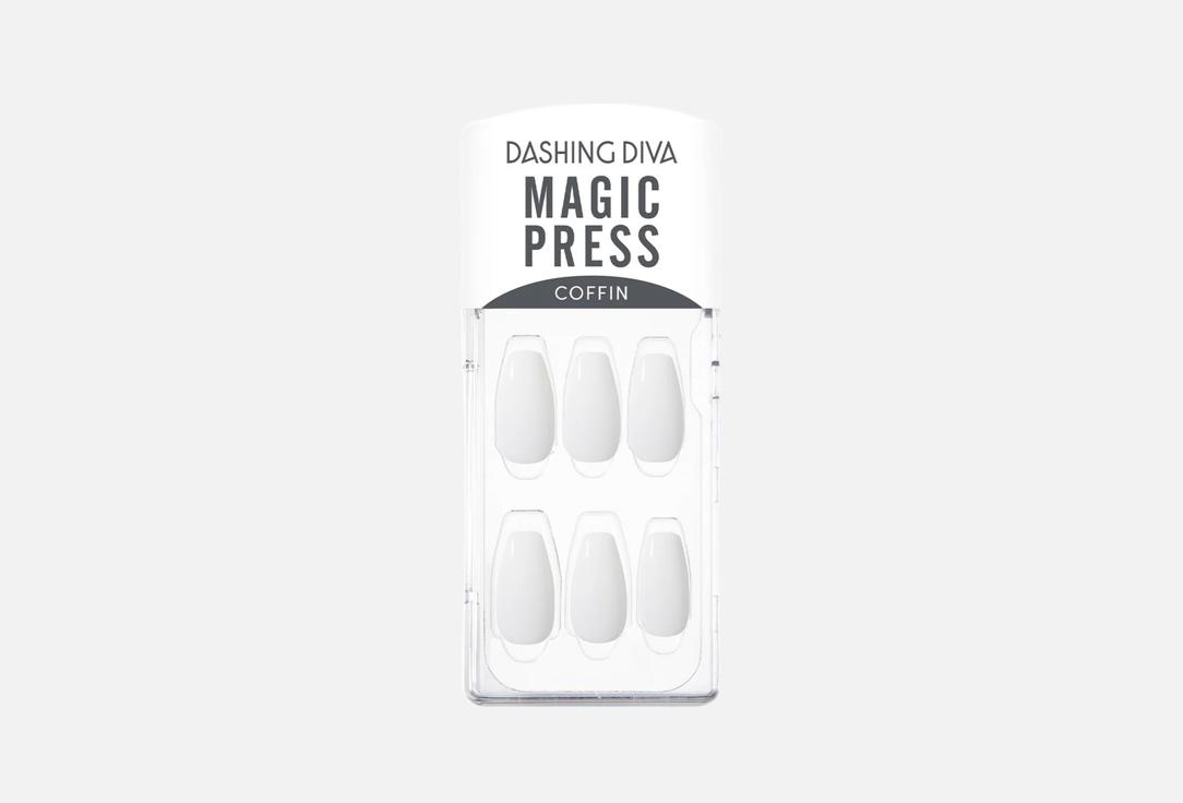 Dashing Diva False nails MAGIC PRESS Crystal White 30 pcs Dashing Diva False nails MAGIC PRESS