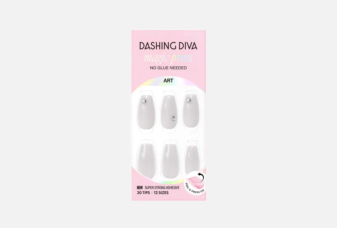 Dashing Diva False nails MAGIC PRESS Pearl Grey 30 pcs Dashing Diva False nails MAGIC PRESS
