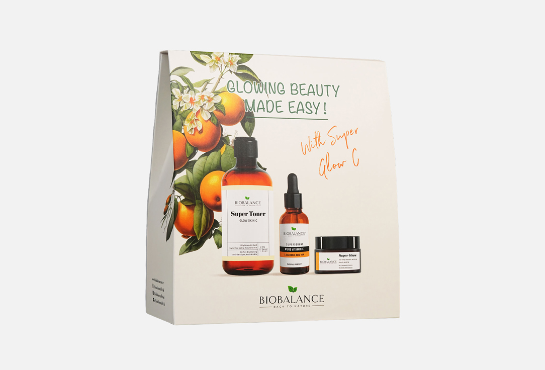 BIOBALANCE Toner & serum & cream gel set BUNDLE OF BIOBALANCE GLOW