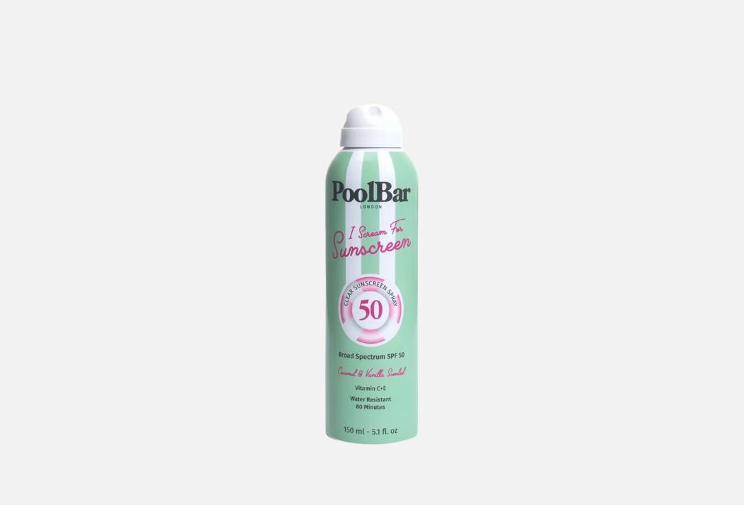 PoolBar London Clear Sunscreen Spray SPF 50 I Scream For Sunscreen