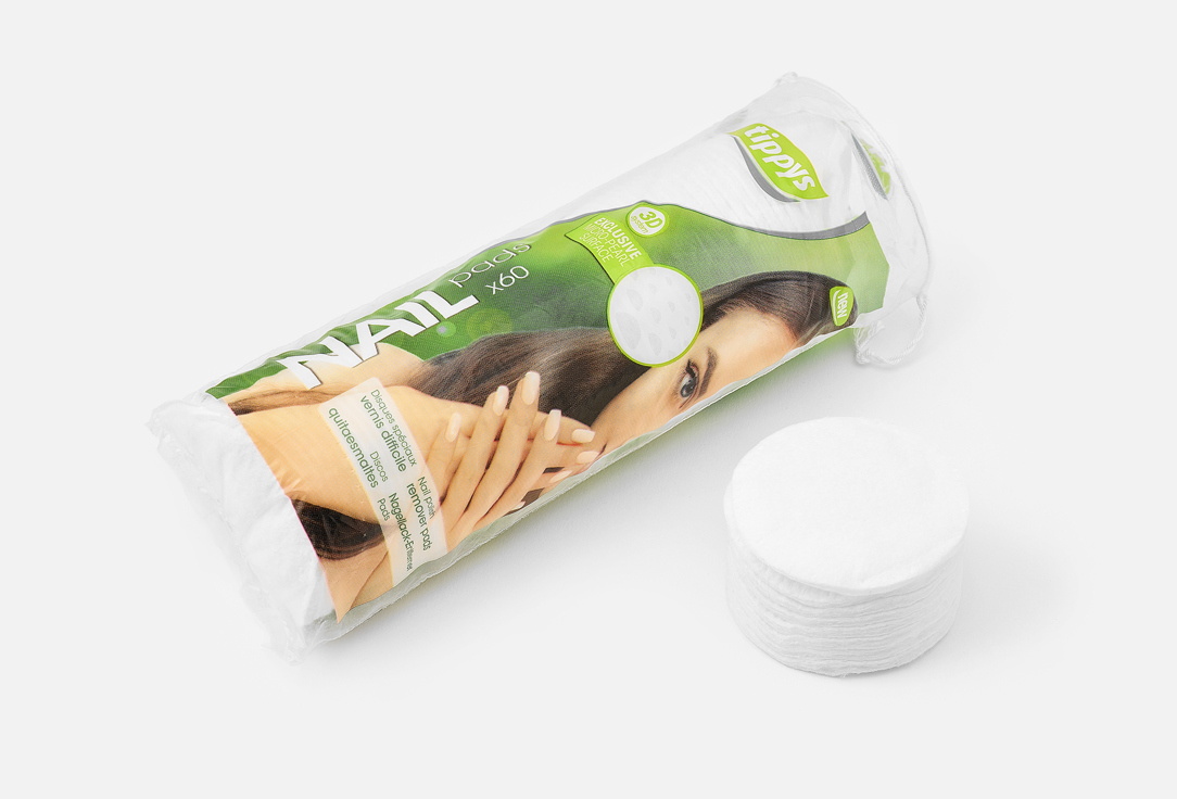Tippys Cotton Nail pads Nail pads 60 pcs Tippys Cotton Nail pads Nail pads