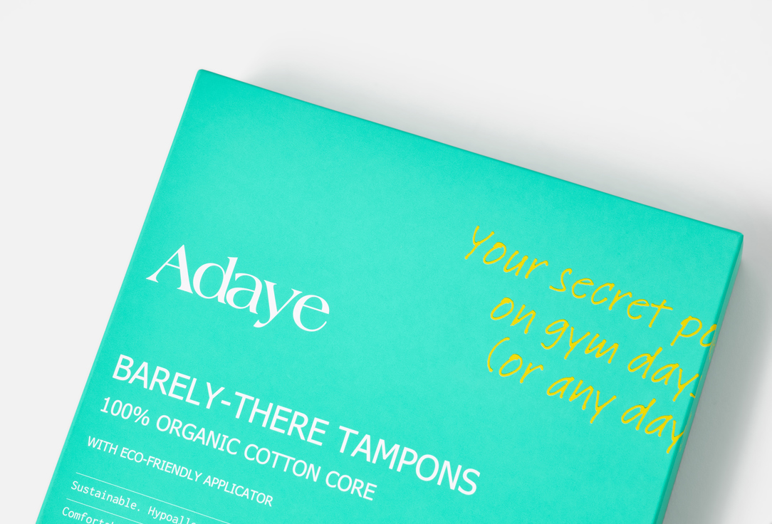Adaye Organic cotton menstrual tampons Barely-There Tampons
