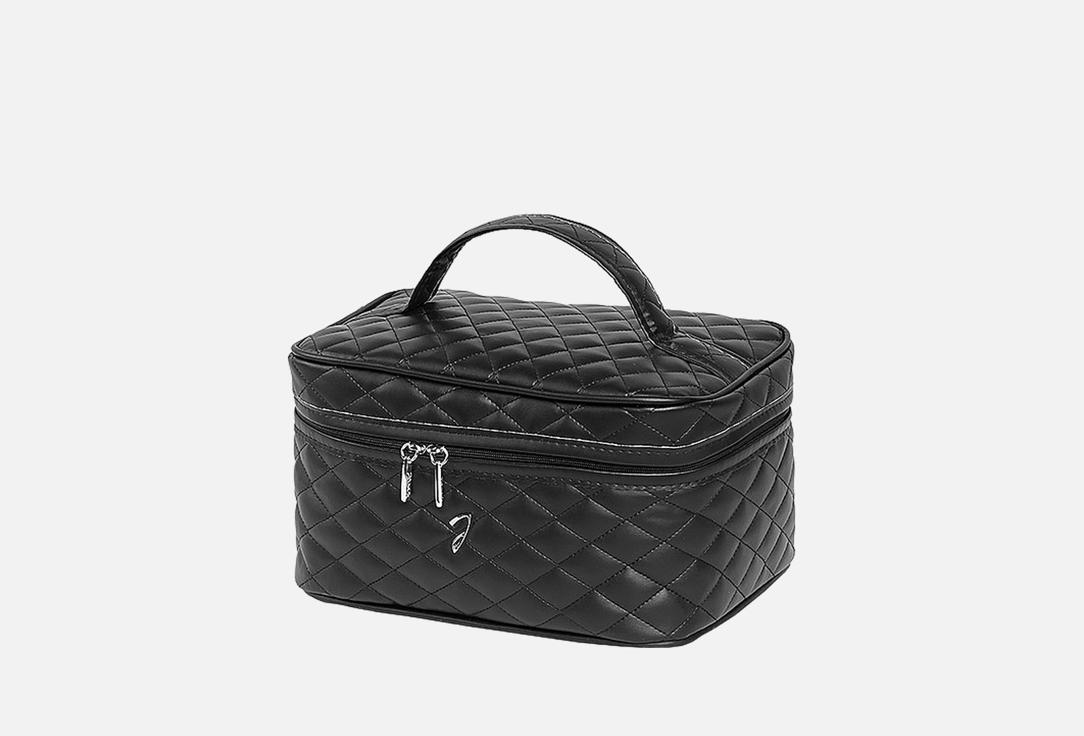 Janeke Small quilted travel cosmetic bag Black Quilted Travel Bag Small
