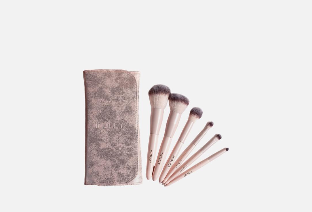 Inglot Набор кистей для макияжа в чехле Silver Case