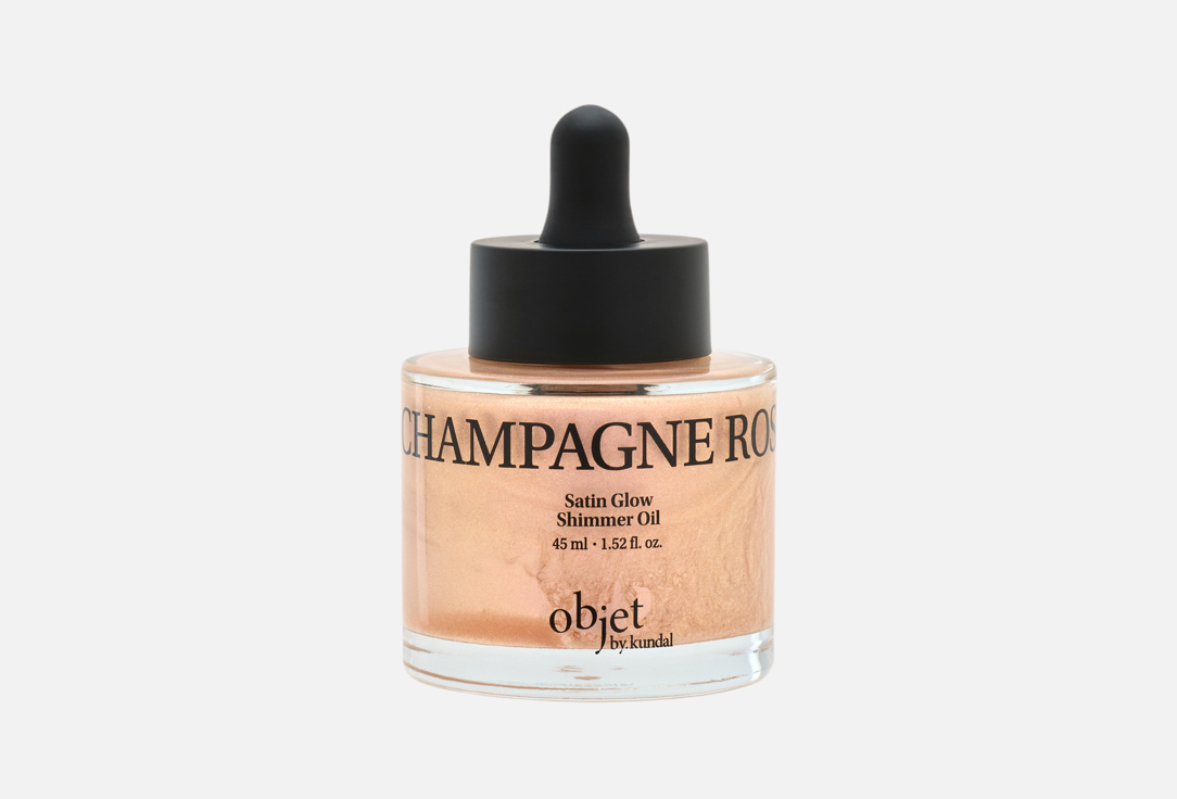 Objet by Kundal Масло для тела с шиммером Satin glow Champagne Rose 45 мл Objet by Kundal Масло для тела с шиммером Satin glow