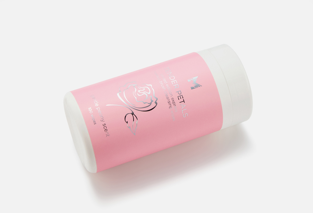 Manly PRO Makeup brush cleansing wipes for tools Tender Petals