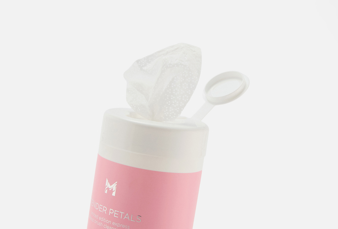 Manly PRO Makeup brush cleansing wipes for tools Tender Petals