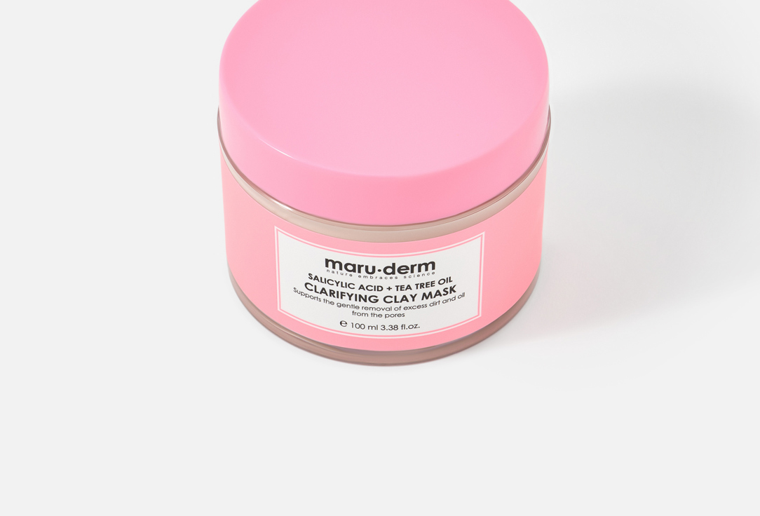 Maru.derm Clarifying clay face mask Salicylic Acid + Tea Tree Oil 100 ml Maru.derm Clarifying clay face mask Salicylic Acid + Tea Tree Oil