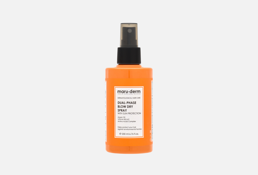 Maru.derm Heat & sun protection hair spray Dual-Phase Blow Dry Spray