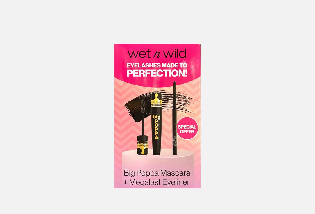 Wetnwild Makeup Set Big Poppa Mascara + Megalast Eyeliner 2 pcs Wetnwild Makeup Set Big Poppa Mascara + Megalast Eyeliner