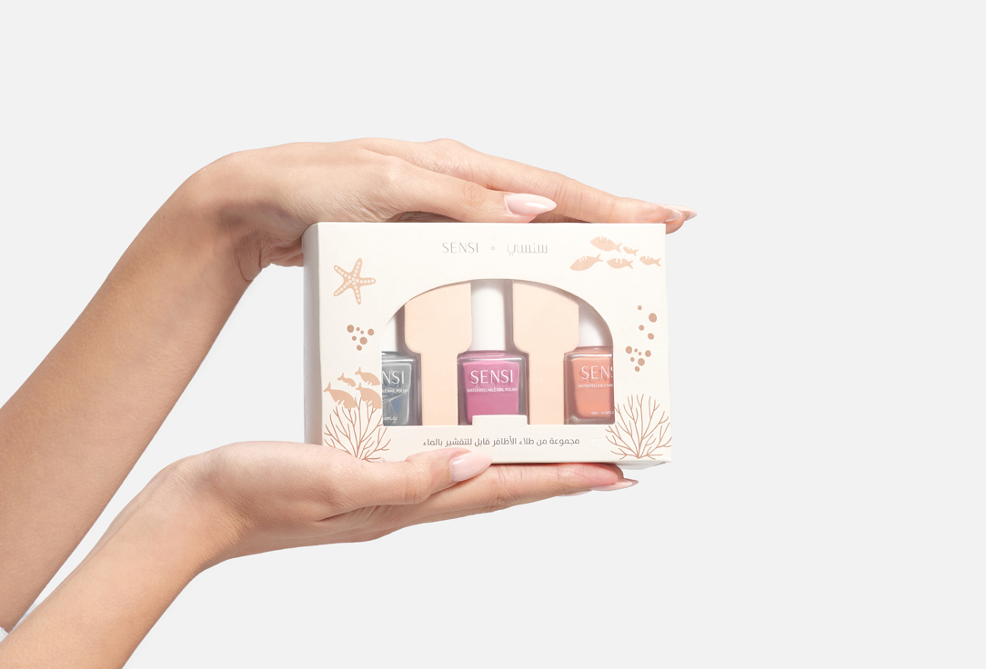 SENSI Glossy Nail Polish Set Water Peelable Nail Polish 3 pcs SENSI Glossy Nail Polish Set Water Peelable Nail Polish