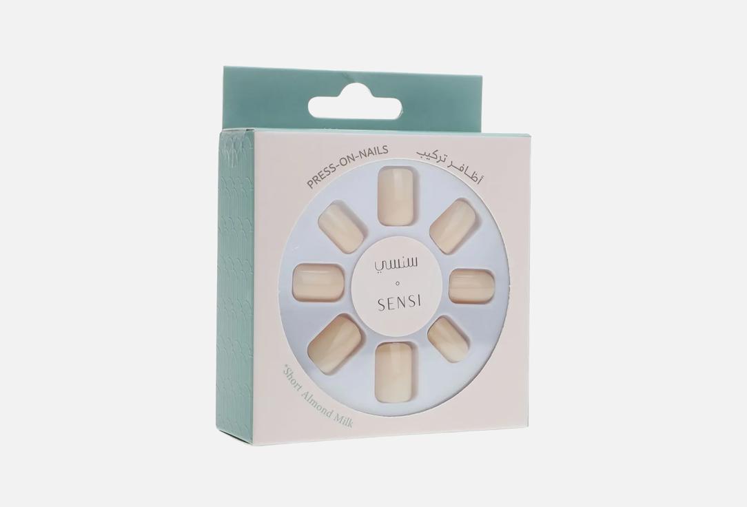 SENSI False Nails Set Short Almond Milk