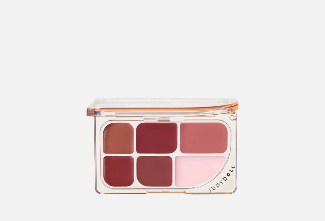Judydoll Кремовая палетка для губ и лица 6-Color Multi-Use Lip Palette