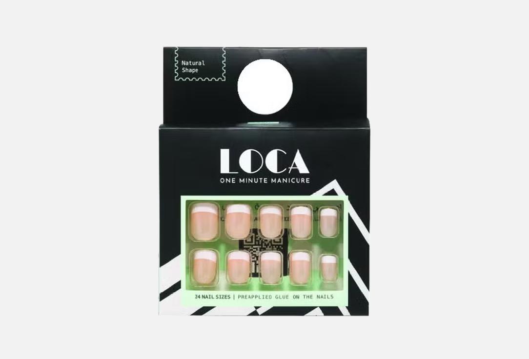 Loca Professional False Nails One Minute Manicure Natural French Colour 24 pcs Loca Professional False Nails One Minute Manicure Natural