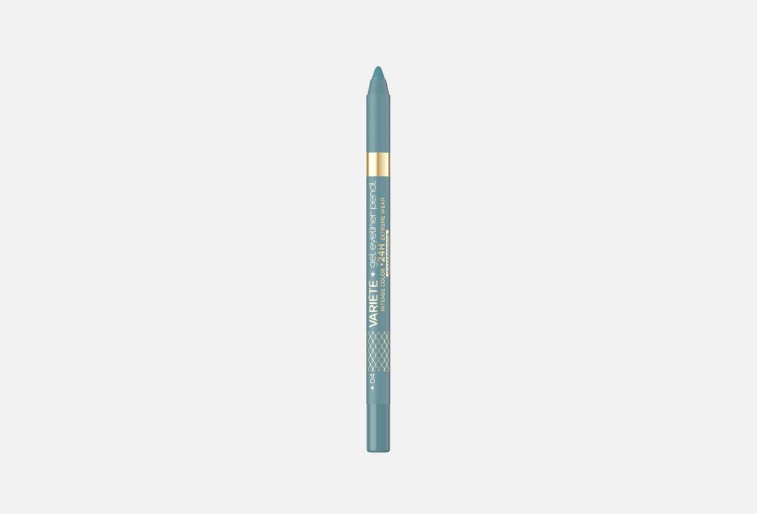 Eveline Waterproof gel eyeliner pencil VARIETE GEL EYELINER WATERPROOF PENCIL 04, Lagoon 1 pcs Eveline Waterproof gel eyeliner pencil VARIETE GEL EYELINER WATERPROOF PENCIL