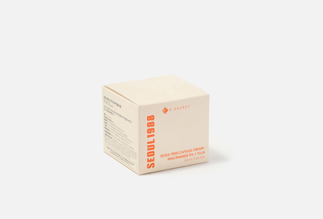 K-SECRET Brightening face cream SEOUL 1988 NIACINAMIDE 5% + YUJA CAPSULE CREAM