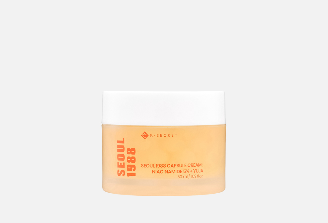 K-SECRET Brightening face cream SEOUL 1988 NIACINAMIDE 5% + YUJA CAPSULE CREAM