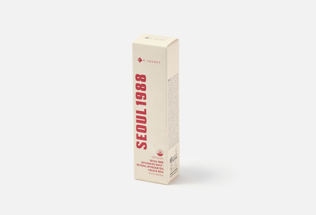 K-SECRET Pore refining face cream SEOUL 1988 RETINAL LIPOSOME 12% + BLACK RICE ADVANCED SHOT
